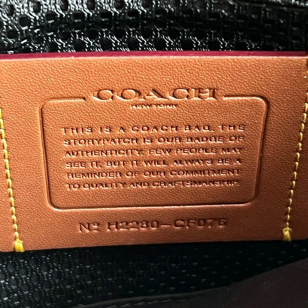 💰SOLD - CF076 - Coach Charter Crossbody 24 Signature Canvas with Rexy - Picture 10 of 13